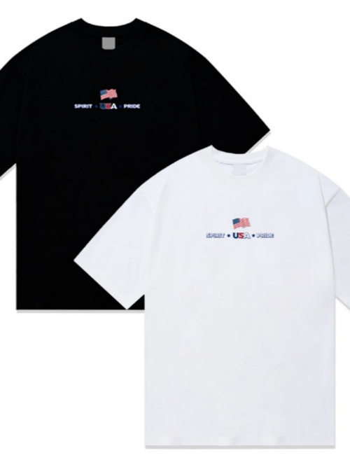 M-4XL 프라이드 프린팅 오버핏 반팔 티셔츠 4133